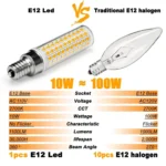 E12 15W 136 LEDs SMD 2835 Dimmable Corn Light Bulb, AC110-130V - Image 4
