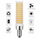 E14 15W 136 LEDs SMD 2835 Dimmable Corn Light Bulb, AC220-240V - Image 3