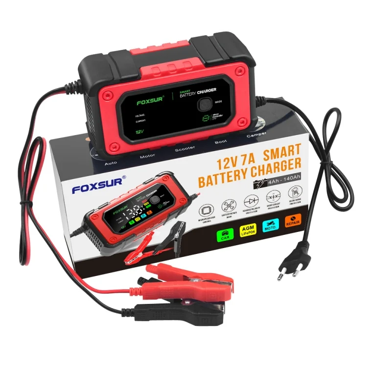 EDA006355501A_13.webp FOXSUR 7A 12V Car / Motorcycle Smart Battery Charger - Image 14