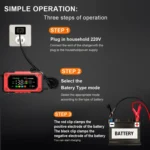 FOXSUR 7A 12V Car / Motorcycle Smart Battery Charger - Image 9
