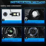 N4 1 Pair H4 Car mini Bifocal LED Lens Headlight - Image 4