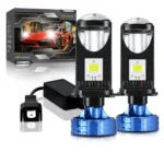N4 1 Pair H4 Car mini Bifocal LED Lens Headlight - Image 10