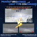 N5 1 Pair H4 Car Double Copper Tube LED Lens Headlight - Image 6