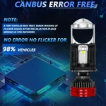N5 1 Pair H4 Car Double Copper Tube LED Lens Headlight - Image 8