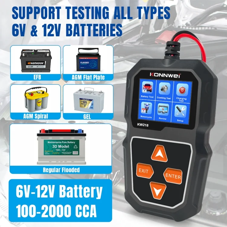 EDA006360801A_7.webp KONNWEI KW218 2.4 inch Color Screen Car Battery Tester - Image 8