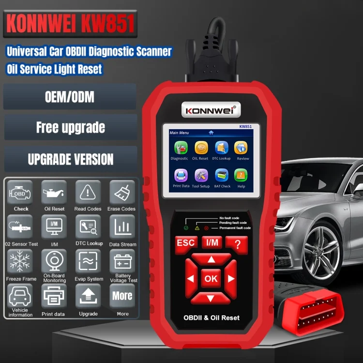 EDA006361101A_3.webp KONNWEI KW851 2 in 1 Car OBDll Scanner Diagnostic Tool Oil Service Light Reset - Image 4