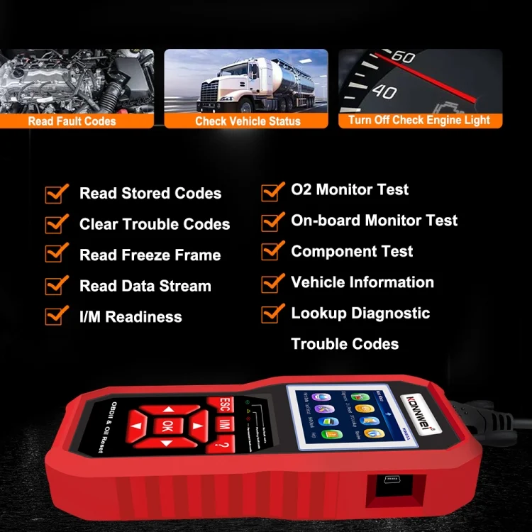 EDA006361101A_5.webp KONNWEI KW851 2 in 1 Car OBDll Scanner Diagnostic Tool Oil Service Light Reset - Image 6