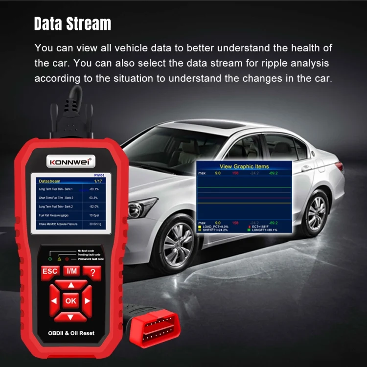 EDA006361101A_6.webp KONNWEI KW851 2 in 1 Car OBDll Scanner Diagnostic Tool Oil Service Light Reset - Image 7
