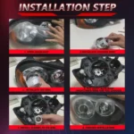 T01 1 Pair 3 inch Car Bifocal LED Lens Headlight, Left Driving - Image 9