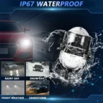 T02 1 Pair 2.5 inch Car Bifocal LED Lens Headlight, Left Driving - Image 7