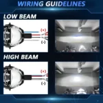 T02 1 Pair 2.5 inch Car Bifocal LED Lens Headlight, Left Driving - Image 9