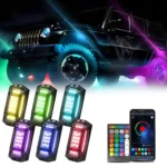 G6 RGB Colorful Car Chassis Light LED Music Atmosphere Light With 24-Button Remote Control