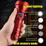 812-BT90 50W Spotlight 3000LM USB Rechargeable LED Flashlight - Image 3