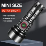 819 T20 1000LM USB Rechargeable LED Flashlight - Image 7