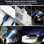 813 T40 1200LM USB Rechargeable LED Flashlight - Image 7