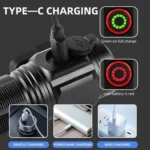 W5183 4 LEDs Highlight Mini Rechargeable Flashlight - Image 8