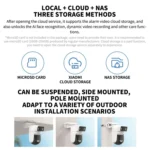 Xiaomi CW500 Dual Camera 8MP Outdoor IP66 Waterproof Support AI Detection Two-Way Voice WiFi Camera, US Plug - Image 10