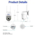 ESCAM PT305 2MP HD Motion Detection WiFi Intelligent Dual-light Source Camera - Image 10