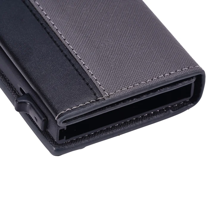 EDA006523801A_6.webp FY2409 RFID Anti-magnetic Cross Texture PU Triple Fold Card Bag - Image 7