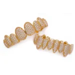 Hip Hop Braces Inlaid With Zircon, Eight Teeth Inlaid With Drill, Upper And Lower Dentures Set COS Props - Image 3