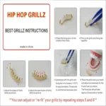 Hip Hop Accessories Gold Tooth Set Real Gold Plating Smooth Upper Eight Lower Six Denture Set - Image 9