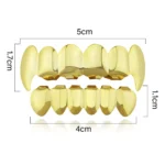 Real Gold Electroplating Halloween Decoration Denture And Tusk Suit COS Props - Image 4