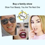 Real Gold Electroplating Halloween Decoration Denture And Tusk Suit COS Props - Image 8