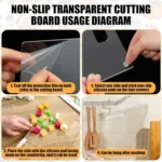 YX111 Acrylic Fruit Vegetable Cutting Board with Anti-slip Pad - Image 3