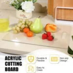 YX111 Acrylic Fruit Vegetable Cutting Board with Anti-slip Pad - Image 4