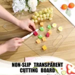 YX111 Acrylic Fruit Vegetable Cutting Board with Anti-slip Pad - Image 5