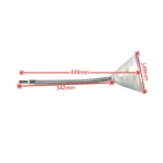 Car / Motorcycle / Yacht Steel Elbow Universal Refueling Funnel with Filter - Image 5