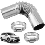 Car Parking Heater 13cm Elbow Stainless Steel Threaded Exhaust Tube Connector
