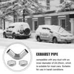 Car Parking Heater 13cm Elbow Stainless Steel Threaded Exhaust Tube Connector - Image 5