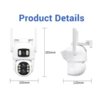 ESCAM QF500 5+5MP Motion Detection WiFi Intelligent 10X Optical Zoom Camera - Image 4