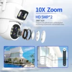 ESCAM QF500 5+5MP Motion Detection WiFi Intelligent 10X Optical Zoom Camera - Image 6