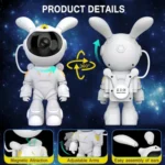G001 Space Rabbit Starry Sky Projection Lamp Bluetooth Speaker 2 in 1 Laser Light - Image 8