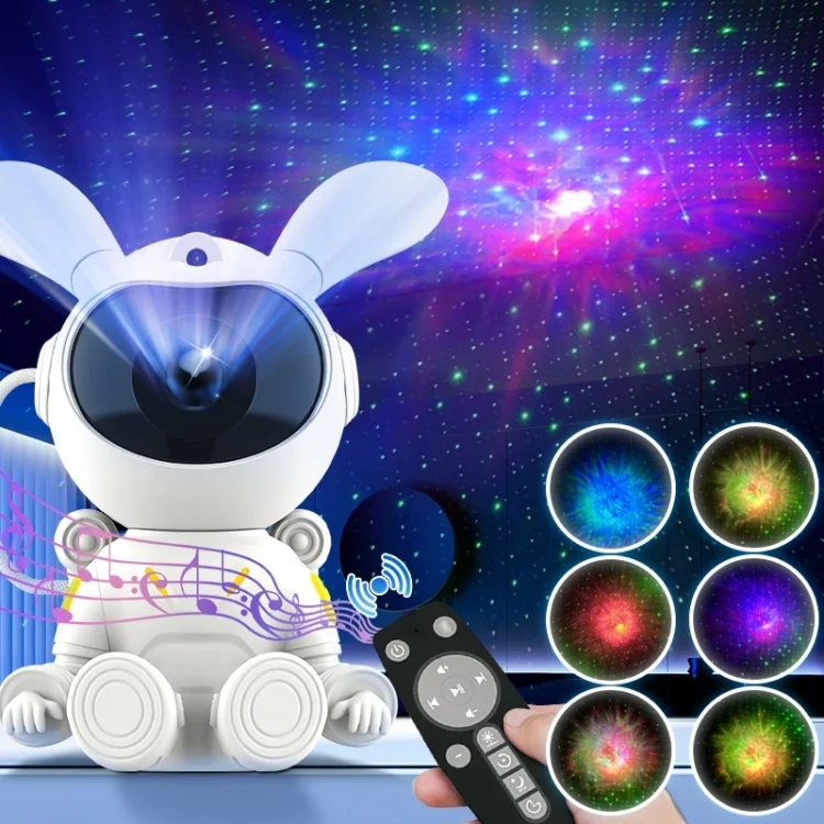 EDA0067185_B1.webp G002 Space Rabbit Starry Sky Projection Lamp Bluetooth Speaker 2 in 1 Laser Light - Image 2