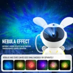 G002 Space Rabbit Starry Sky Projection Lamp Bluetooth Speaker 2 in 1 Laser Light - Image 4