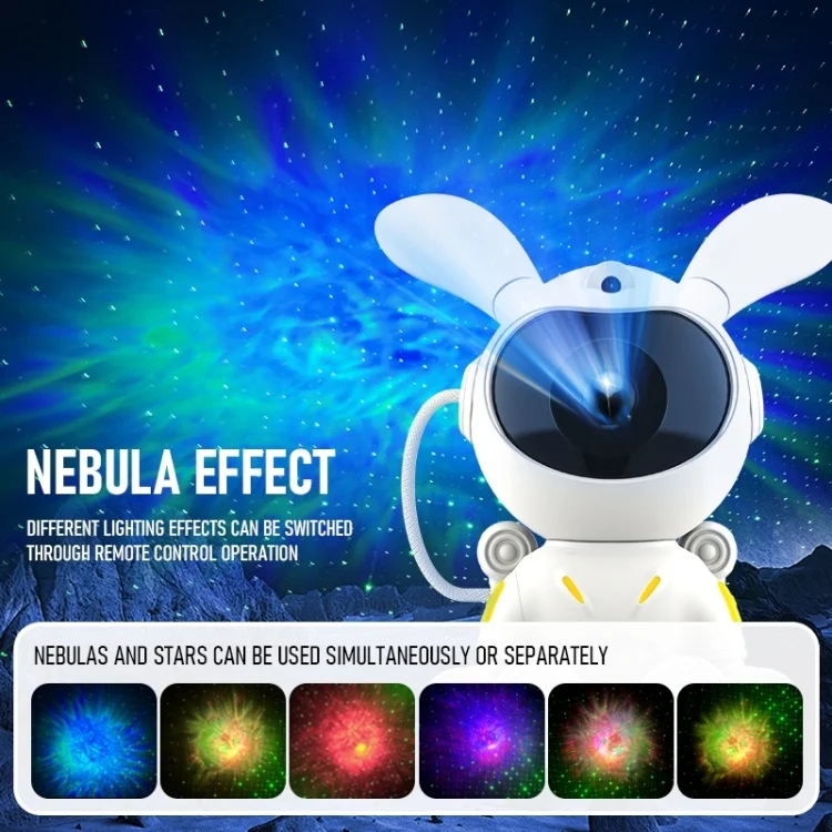 EDA0067185_B3.webp G002 Space Rabbit Starry Sky Projection Lamp Bluetooth Speaker 2 in 1 Laser Light - Image 4