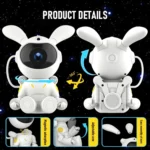 G002 Space Rabbit Starry Sky Projection Lamp Bluetooth Speaker 2 in 1 Laser Light - Image 5