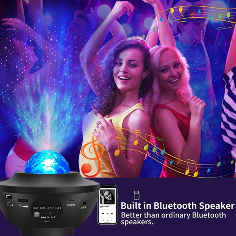 EDA006719601A_6.webp G004 Small Bowl Starry Projection Lamp Laser Light with Bluetooth Speaker - Image 7