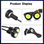 10pcs 23mm 1.5W DC12V Motorcycle Eagle Eye Light Double Lens Strobe Light - Image 5