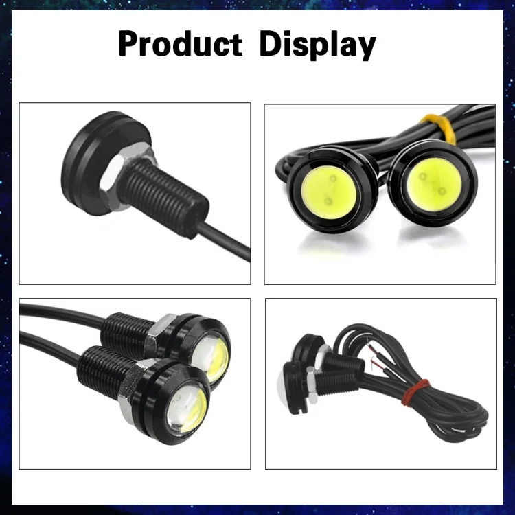 EDA006776901A_4.webp 10pcs 23mm 1.5W DC12V Motorcycle Eagle Eye Light Double Lens Strobe Light - Image 5