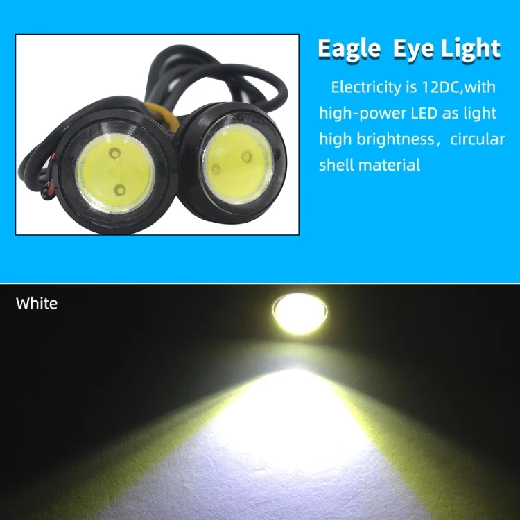 EDA006776901A_5.webp 10pcs 23mm 1.5W DC12V Motorcycle Eagle Eye Light Double Lens Strobe Light - Image 6