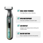 VGR V-360 5W USB Digital Display Electric T-shaped Shaver - Image 4