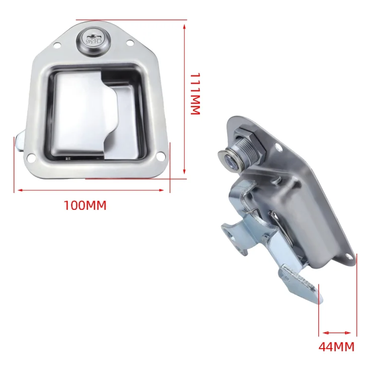 EDA0068830_1.webp Trailer / Yacht / Truck Stainless Steel Tool Box Lock Paddle Latch & Keys - Image 2