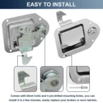 Trailer / Yacht / Truck Stainless Steel Tool Box Lock Paddle Latch & Keys - Image 4