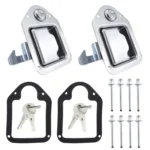 2 Sets / Pack Trailer / Yacht / Truck Stainless Steel Tool Box Lock Paddle Latch & Keys