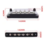 Pair 6 Way 48V 150A M6 Power Distribution Block Terminal Studs - Image 5