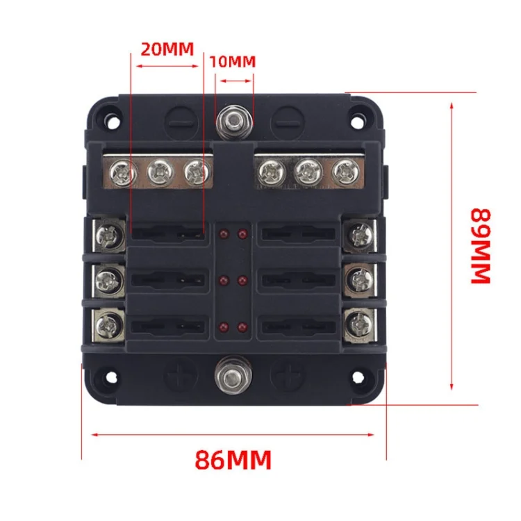 EDA0068876_4.webp 6 Way Fuse Block with 24pcs Fuses and 12pcs Terminals - Image 5